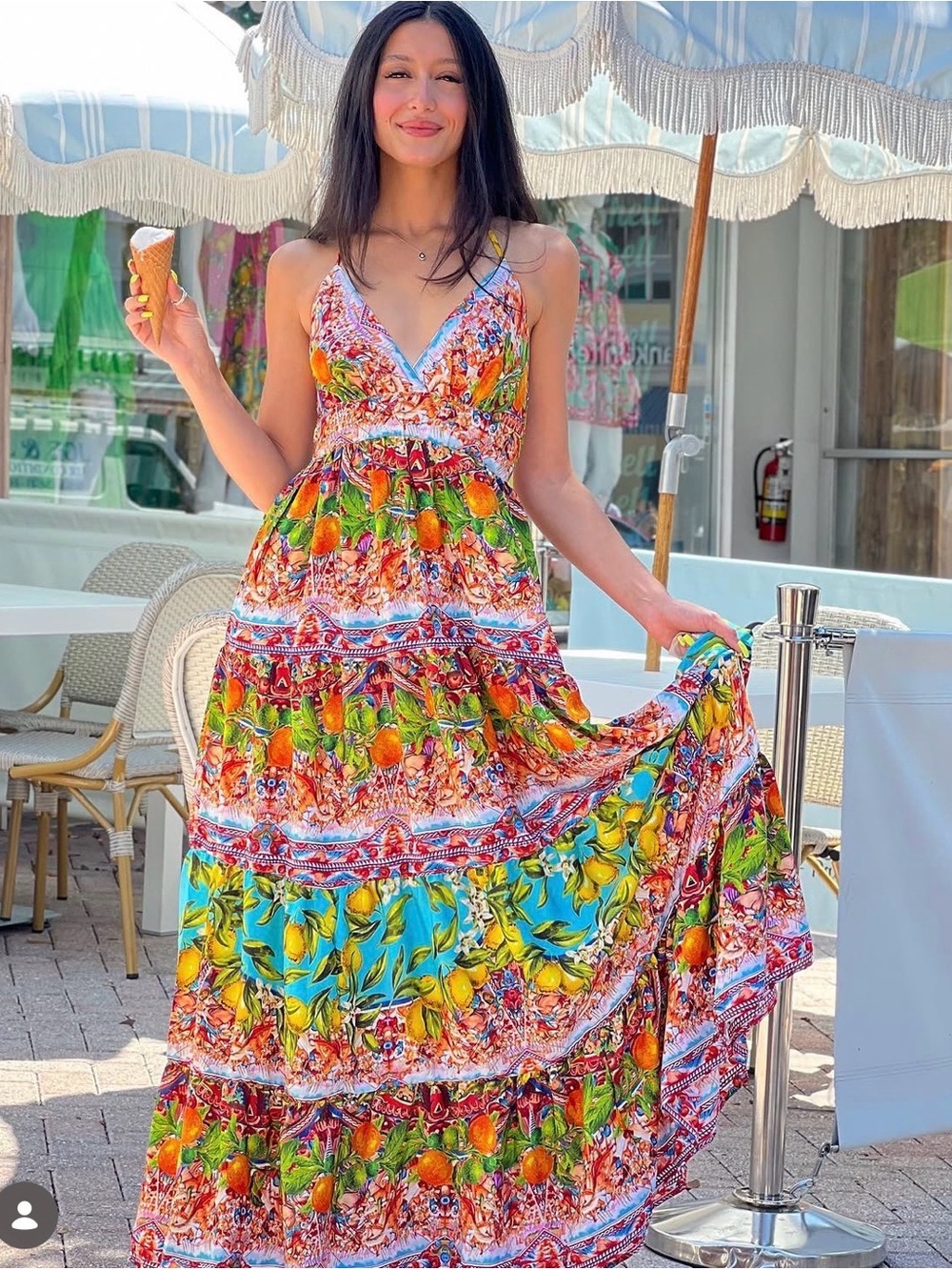 antica sartoria by giacomo cinque Vibrant Multi-Color Floral Maxi halter neck